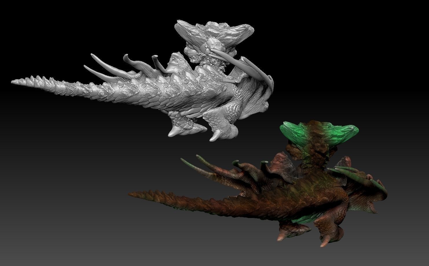 baby rock dragon for 3d printing 3D print model_5