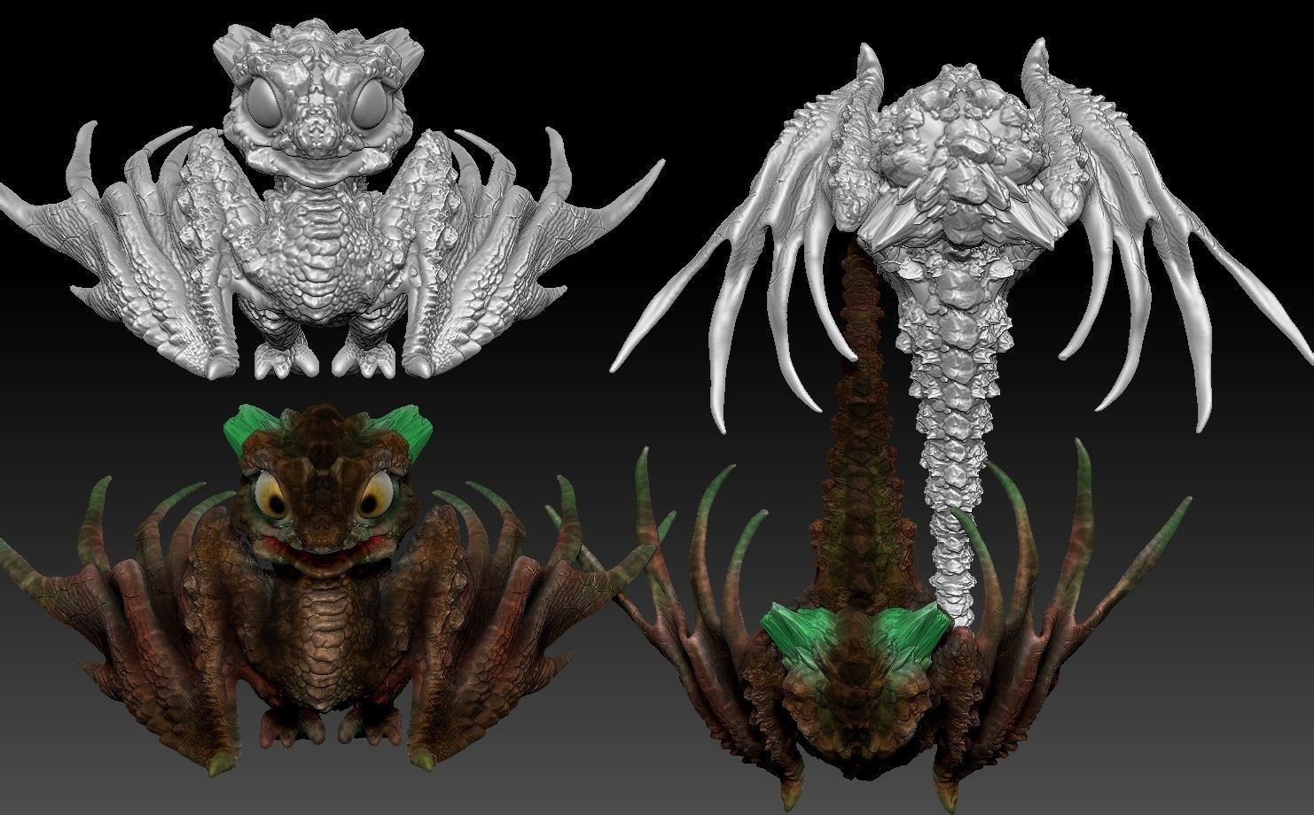 baby rock dragon for 3d printing 3D print model_14