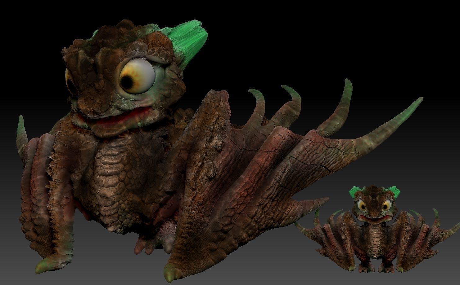 baby rock dragon for 3d printing 3D print model_10