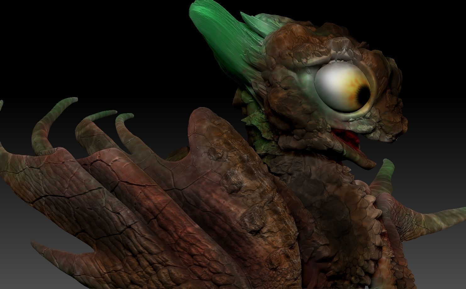 baby rock dragon for 3d printing 3D print model_9