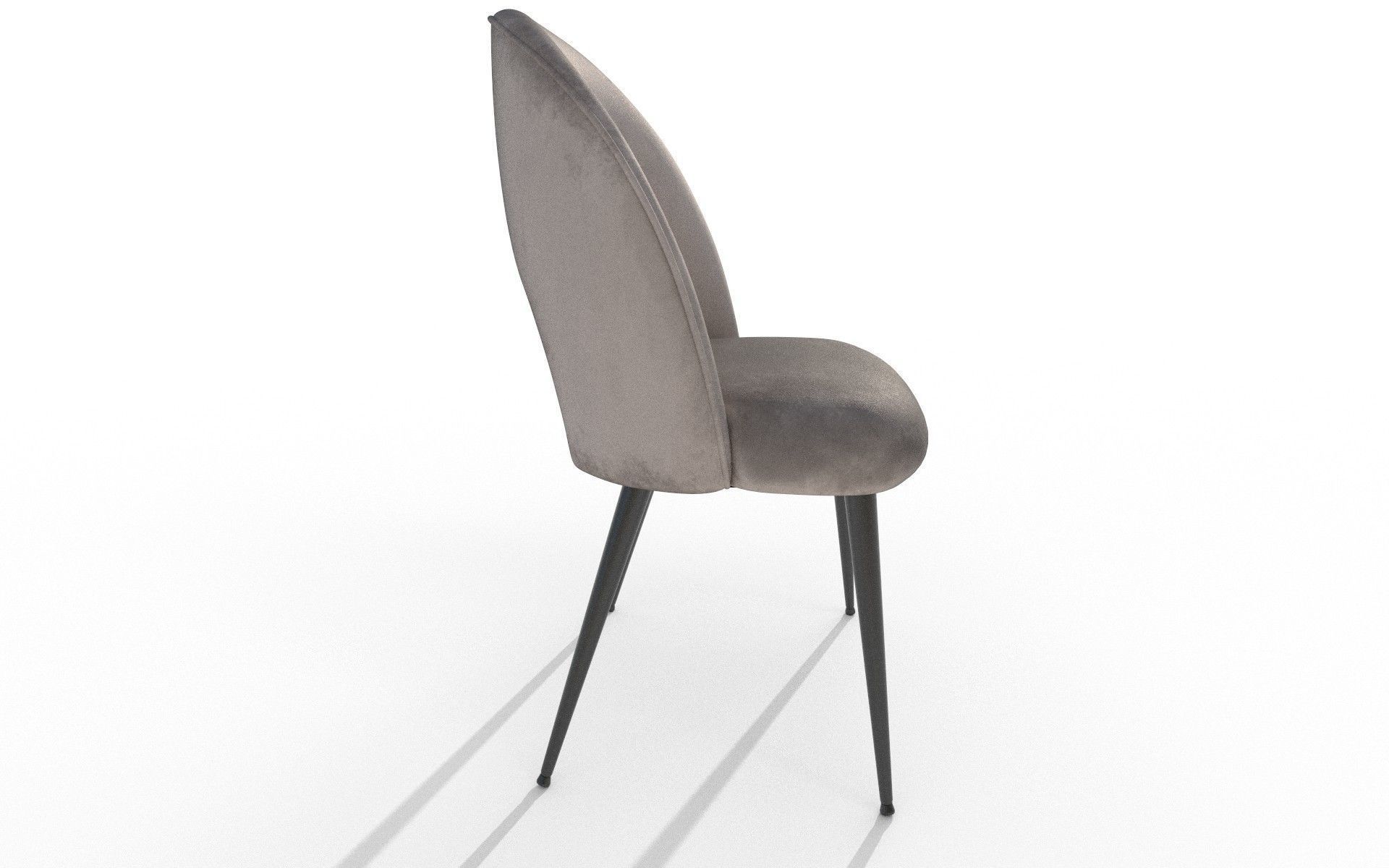Velvet Chair Low-poly 3D model_4