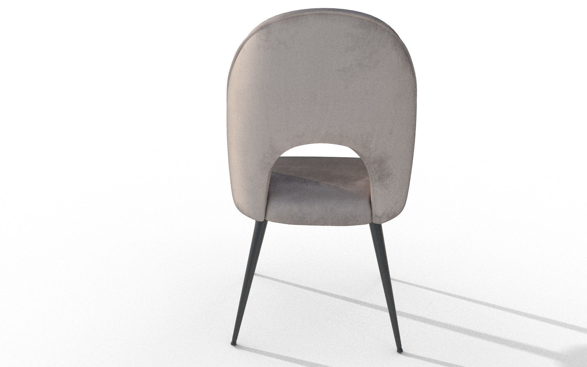 Velvet Chair Low-poly 3D model_3
