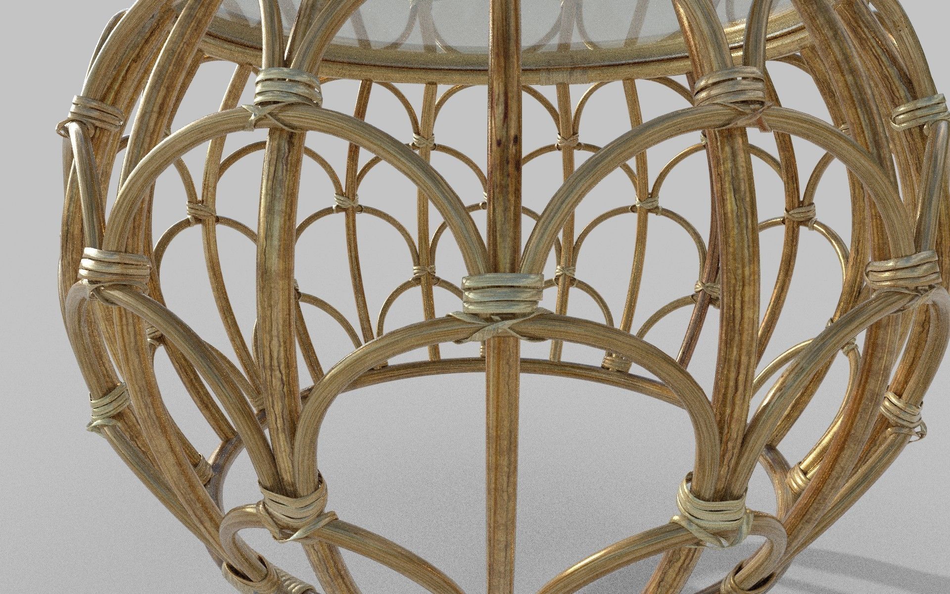 Wooden table Low-poly 3D model_4