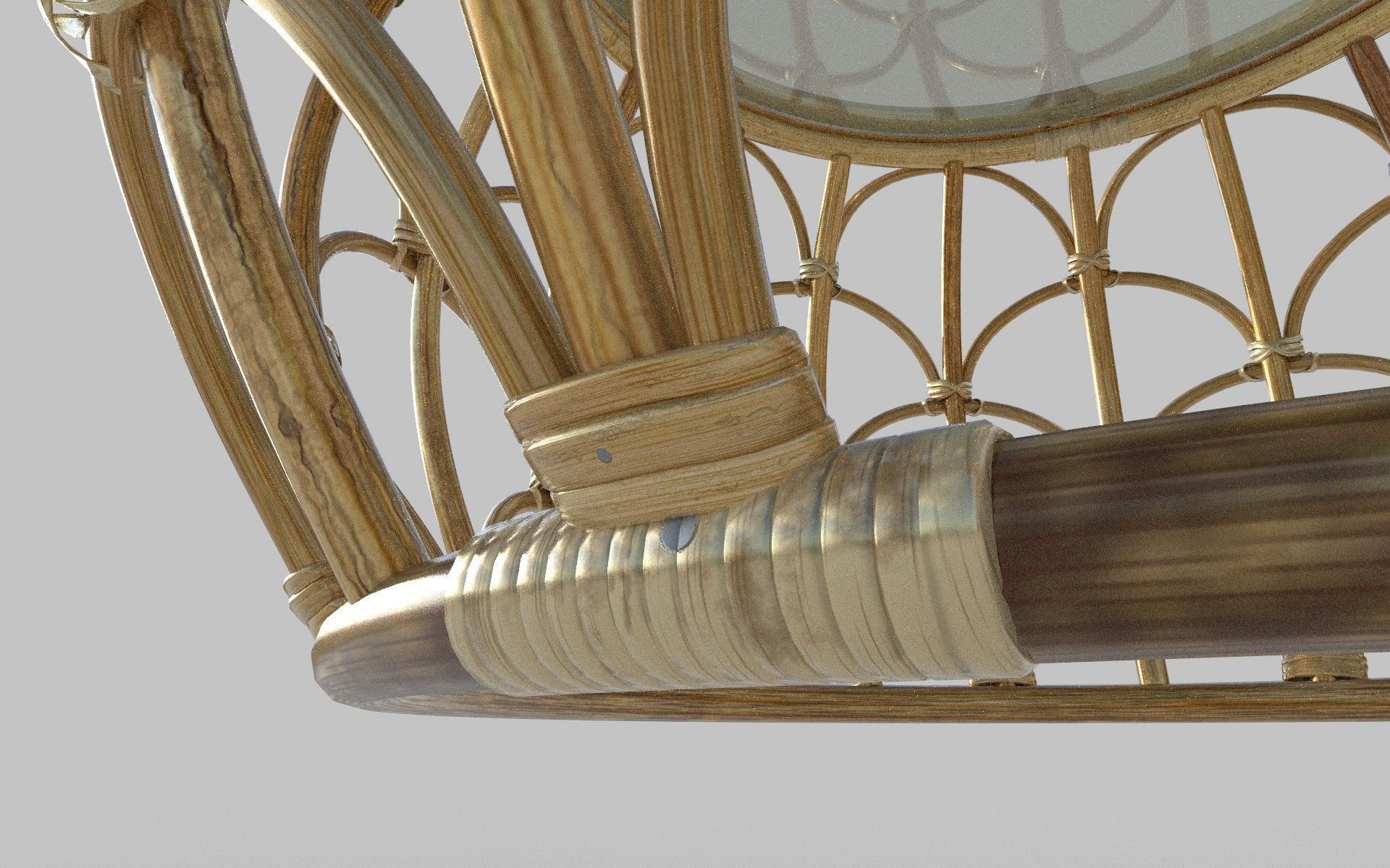 Wooden table Low-poly 3D model_6