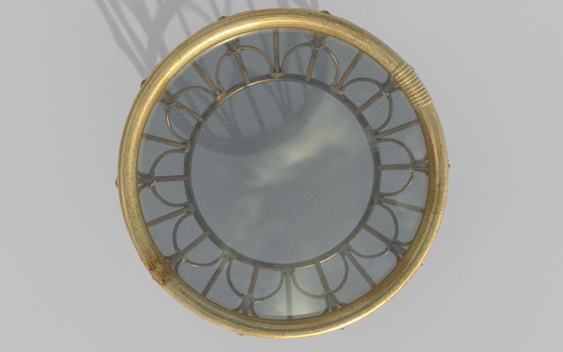 Wooden table Low-poly 3D model_3