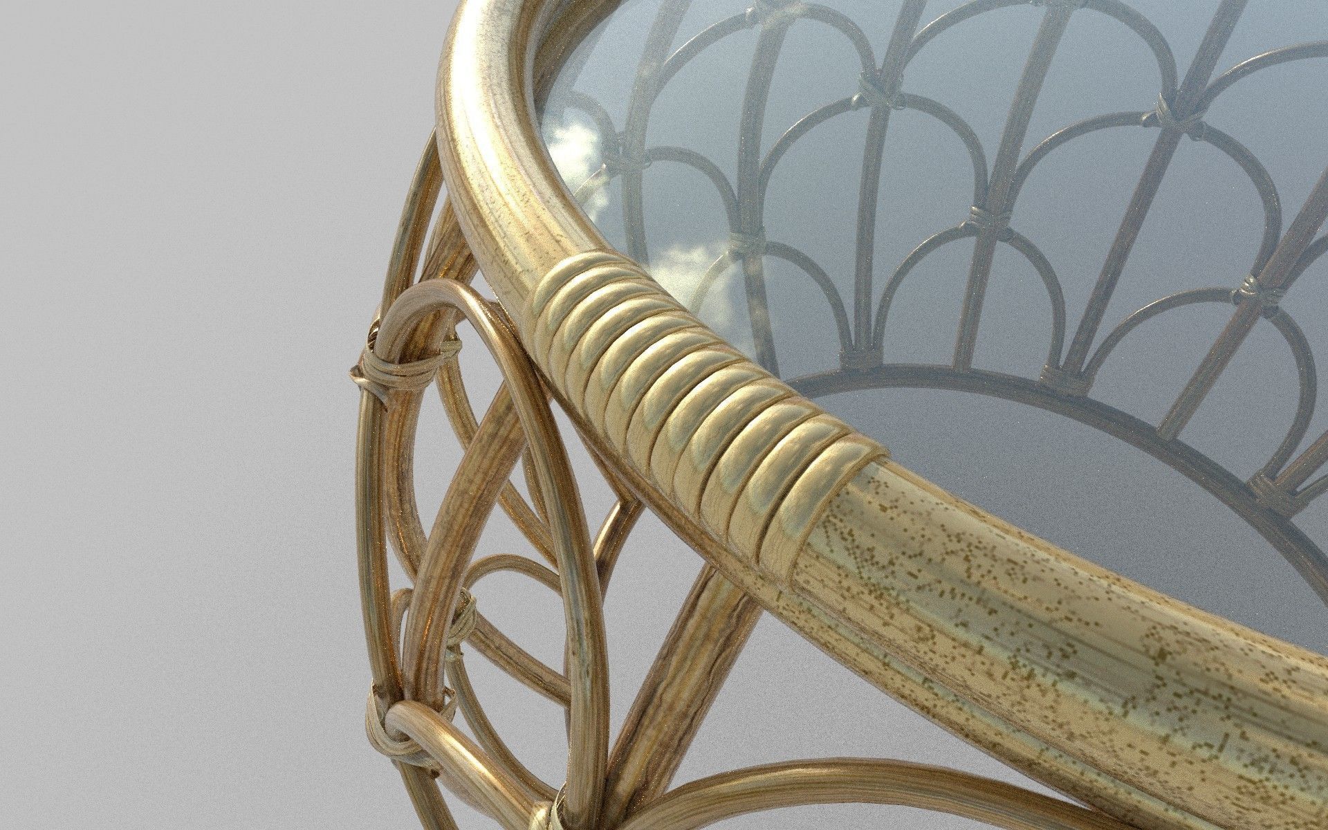 Wooden table Low-poly 3D model_5