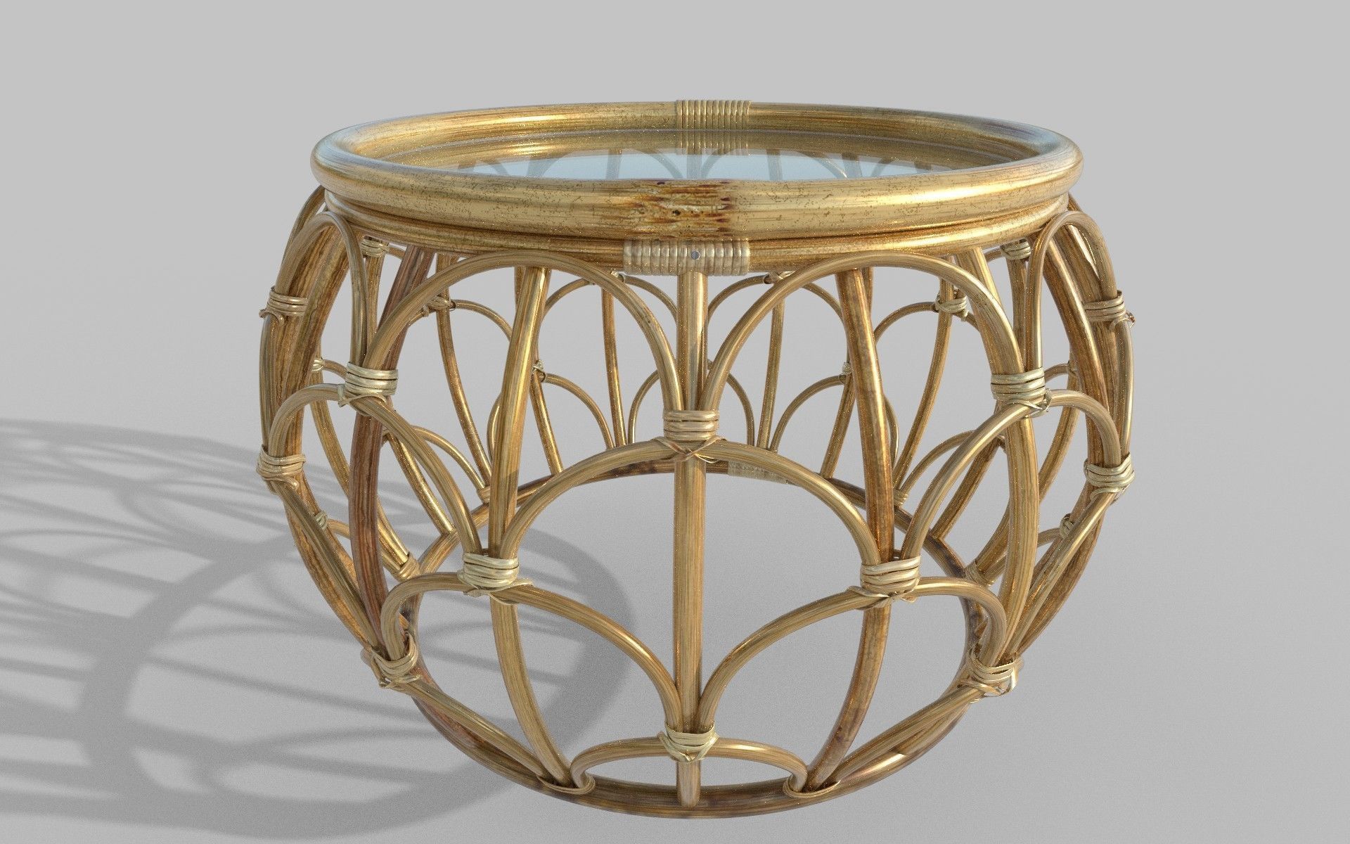 Wooden table Low-poly 3D model_7