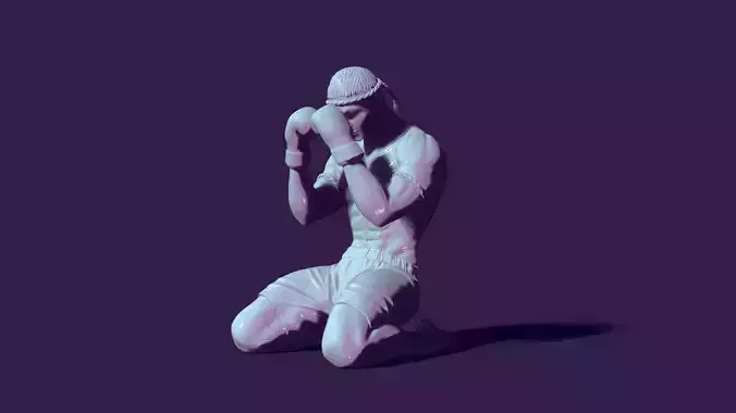 muay thai fighter 3D print model