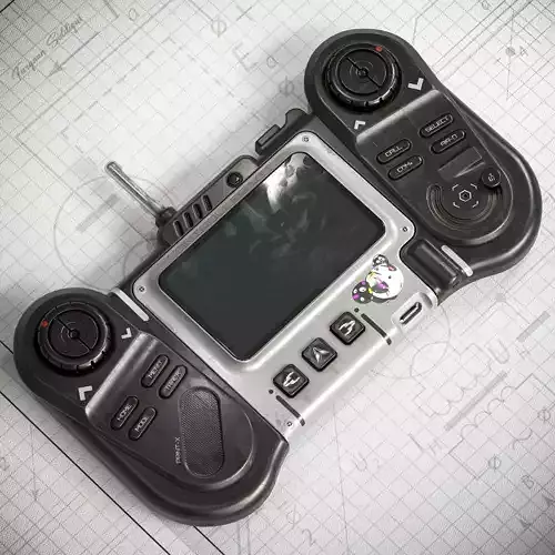 Sci-Fi Controller V17 PBR Low-poly 3D model