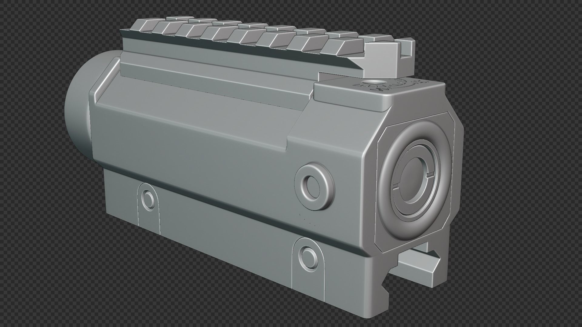 HK Hensoldt Universal Rifle Optic HKV ZF Low-poly 3D model_8