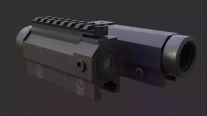 HK Hensoldt Universal Rifle Optic HKV ZF Low-poly 3D model