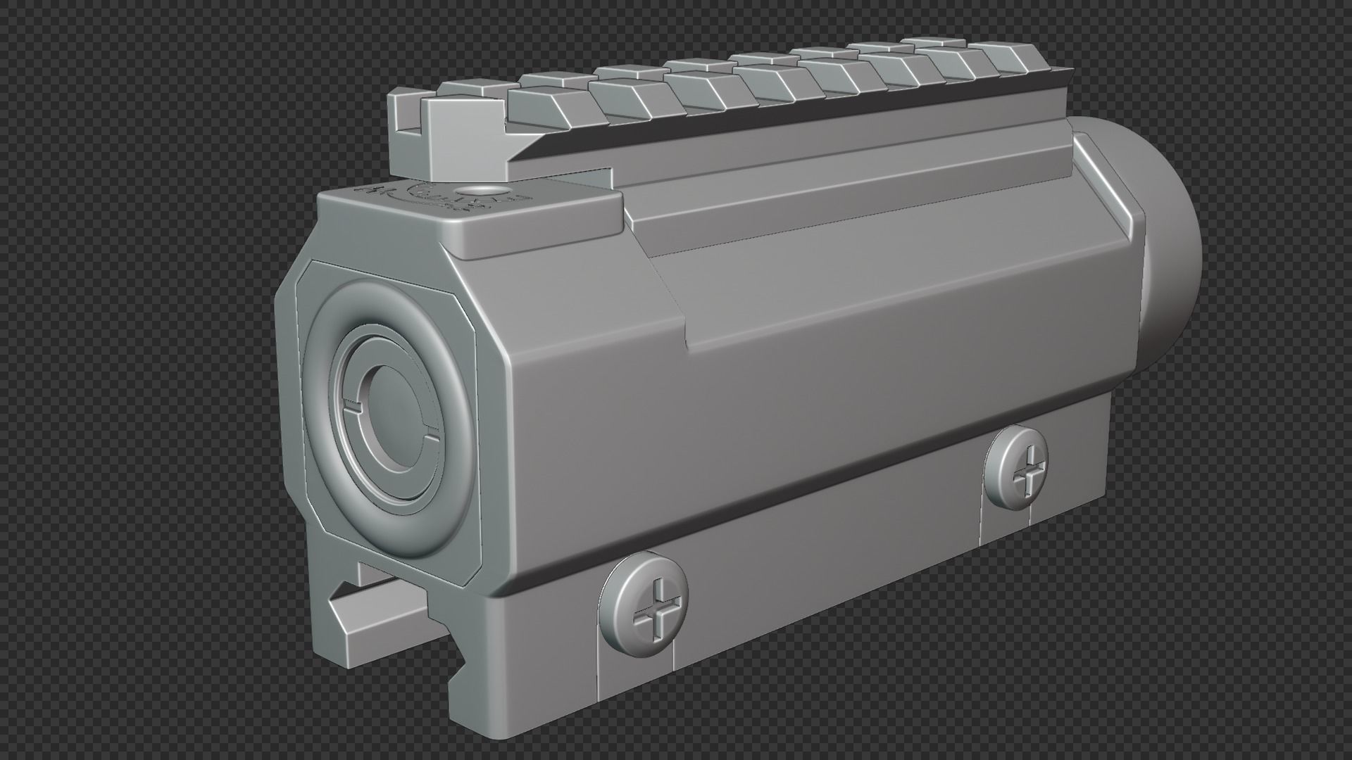 HK Hensoldt Universal Rifle Optic HKV ZF Low-poly 3D model_7
