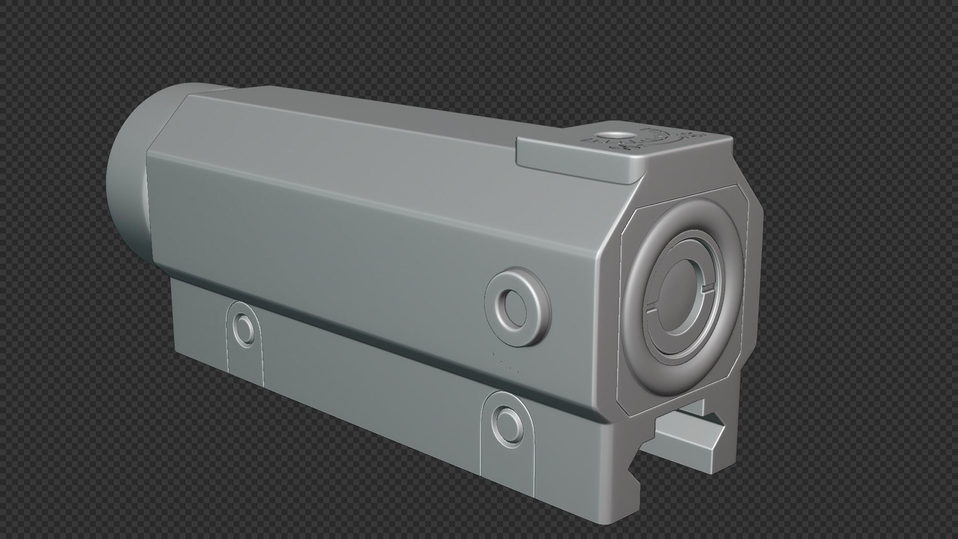 HK Hensoldt Universal Rifle Optic HKV ZF Low-poly 3D model_5