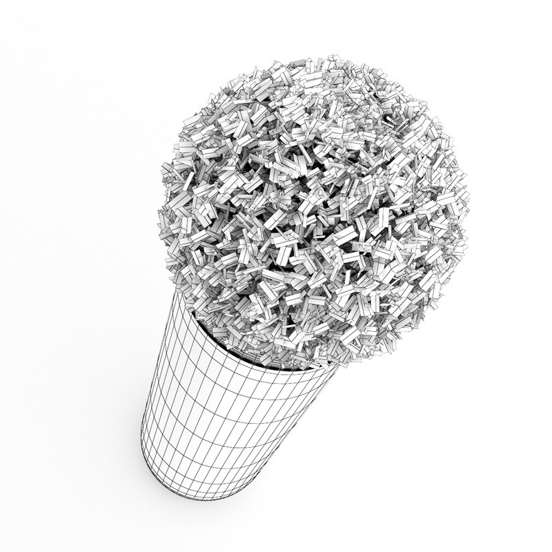 Spherical house plant 3D model_2
