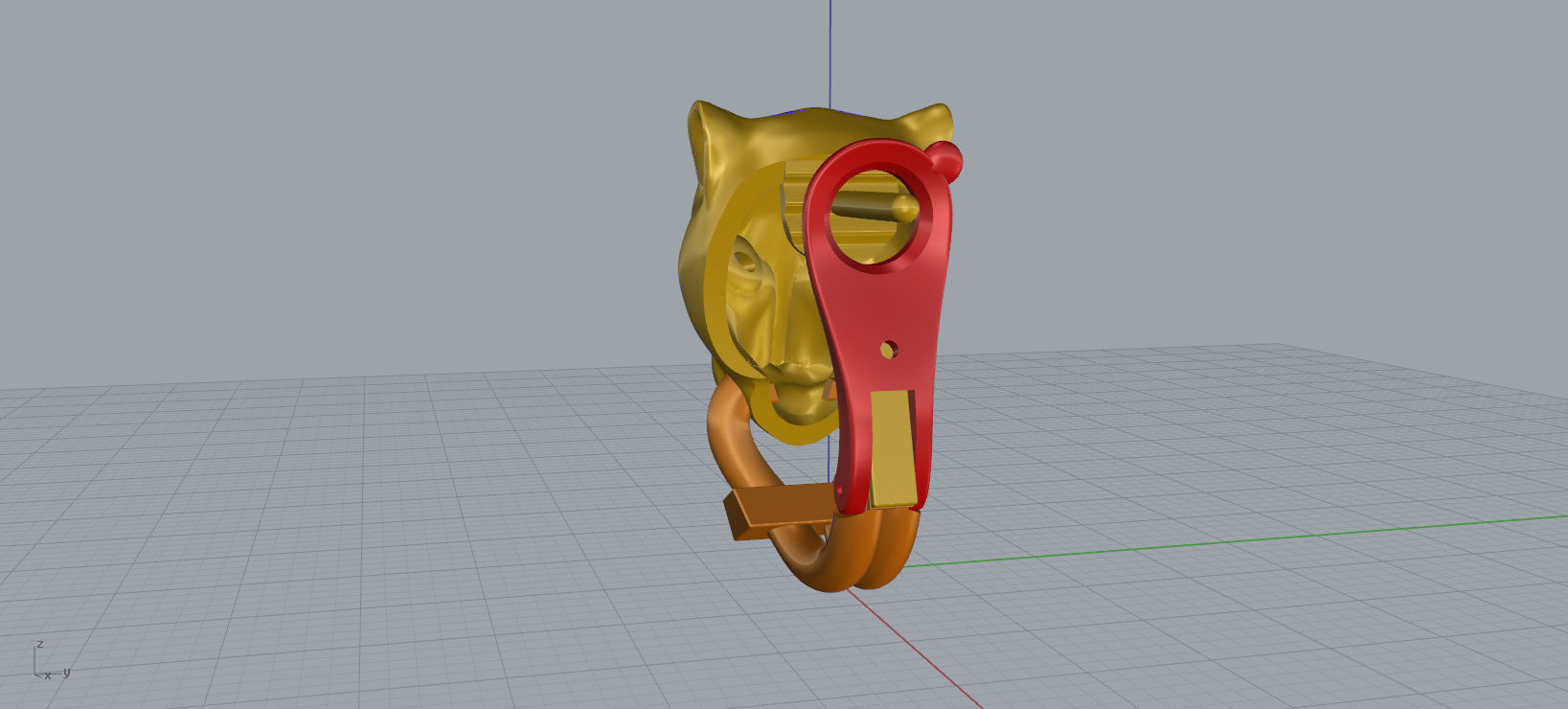 Panther Earrings 3d print model C45 3D print model_19