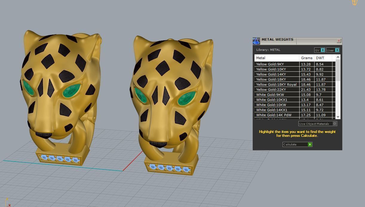 Panther Earrings 3d print model C45 3D print model_10