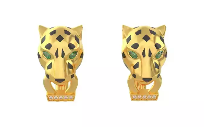 Panther Earrings 3d print model C45