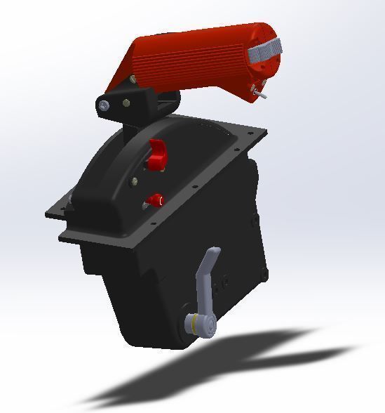 Mirage F1 Throttle assembly for simulation 3D print model_5