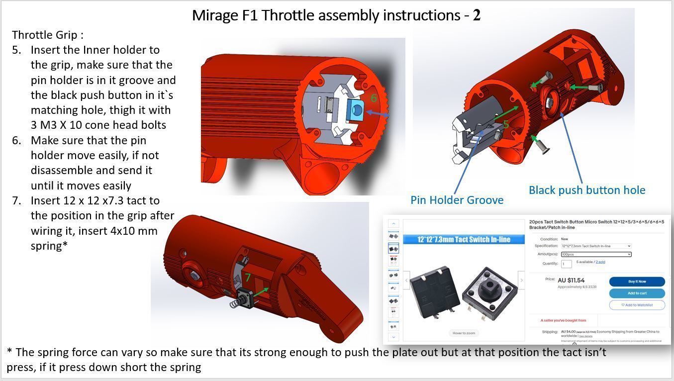 Mirage F1 Throttle assembly for simulation 3D print model_8