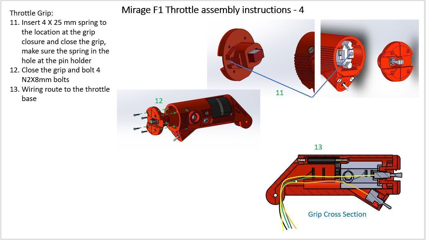 Mirage F1 Throttle assembly for simulation 3D print model_10