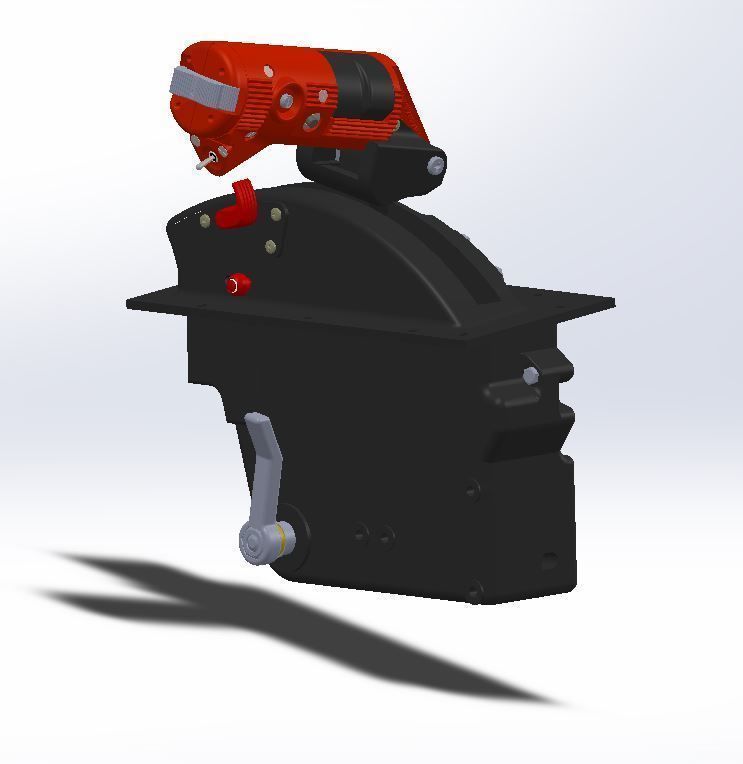 Mirage F1 Throttle assembly for simulation 3D print model_3