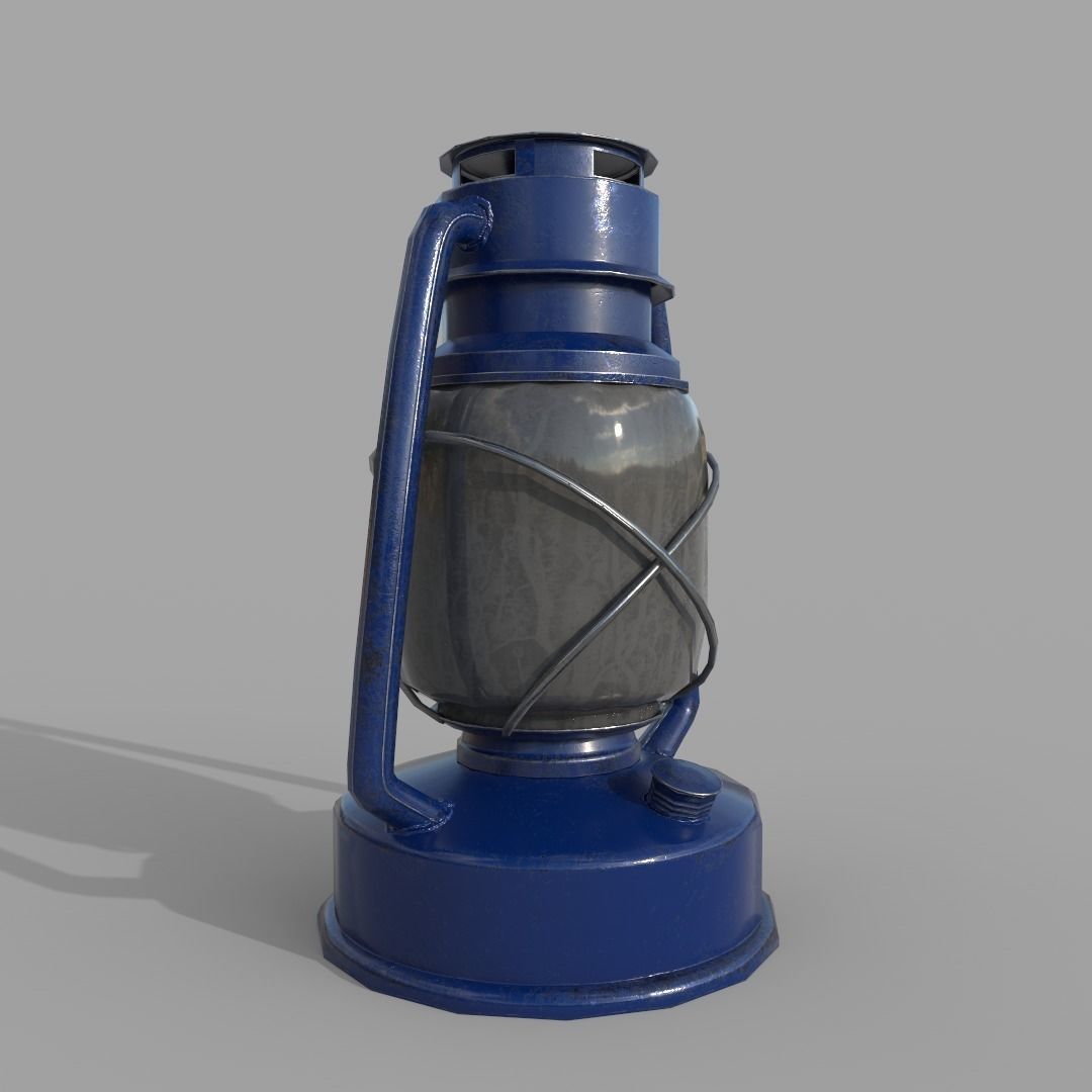 Oil Lamp Free low-poly 3D model_3