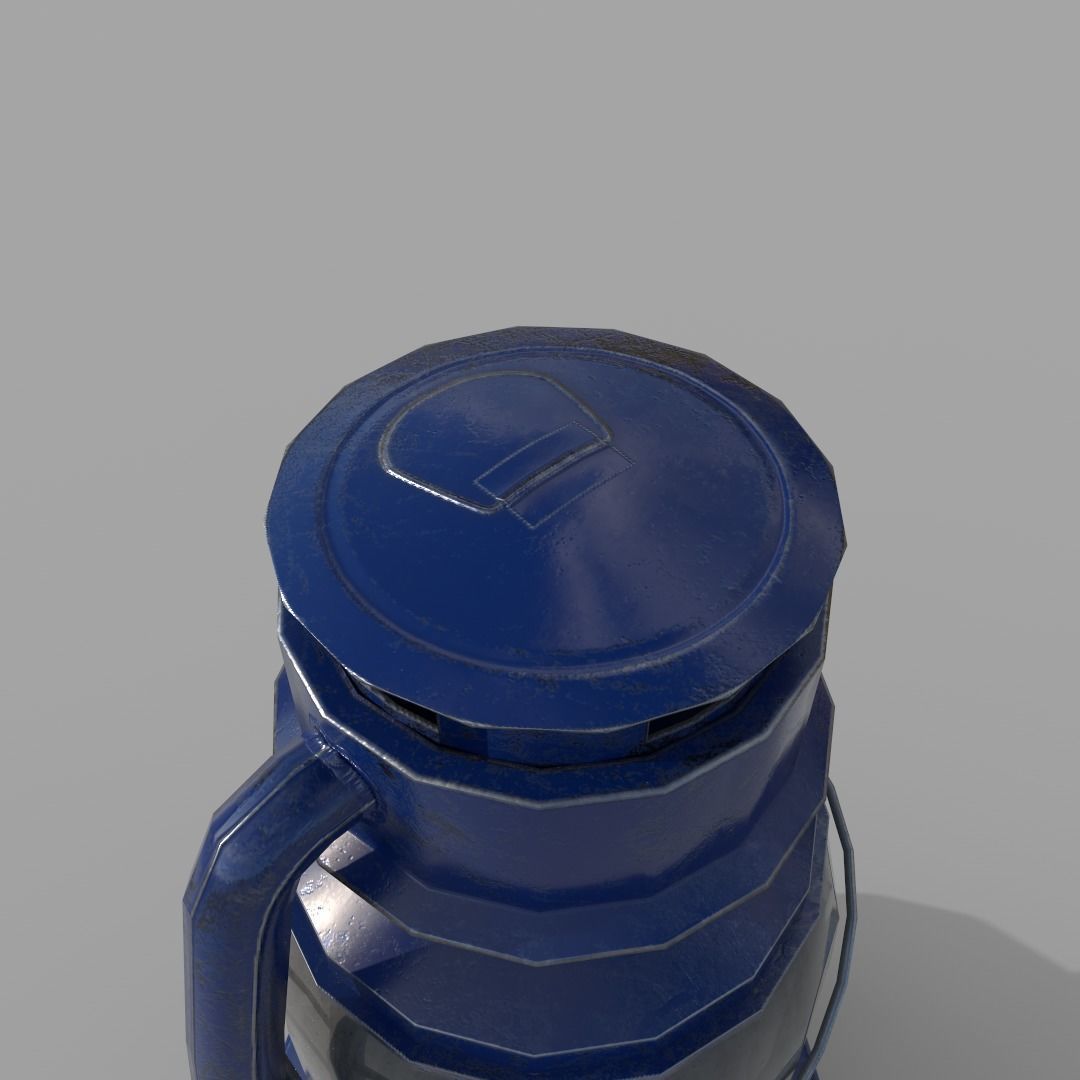Oil Lamp Free low-poly 3D model_2