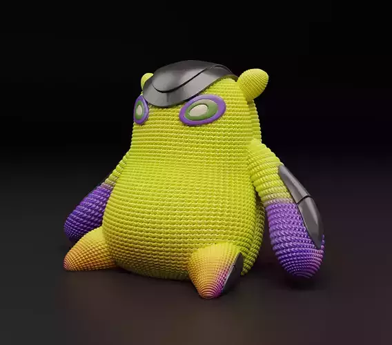 Wingman valorant crochet style 3D print model