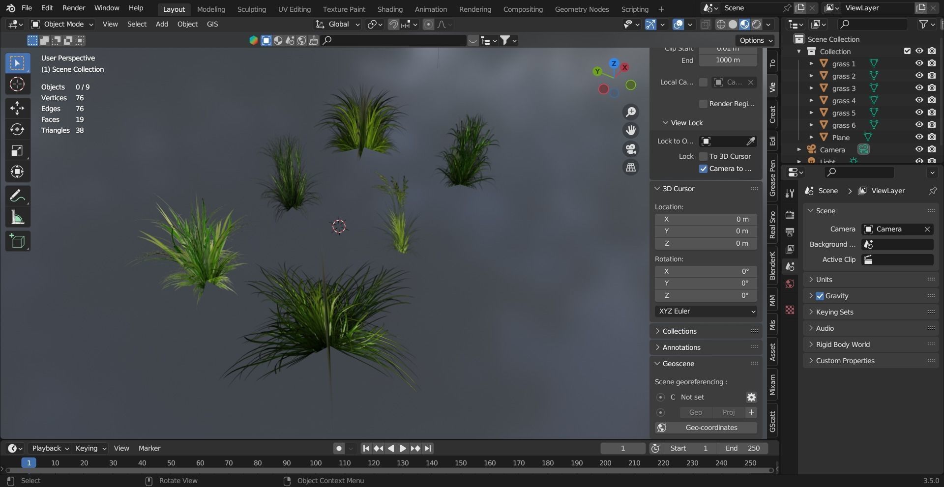 Low Poly Grass pack - 3D Model Low-poly 3D model_33