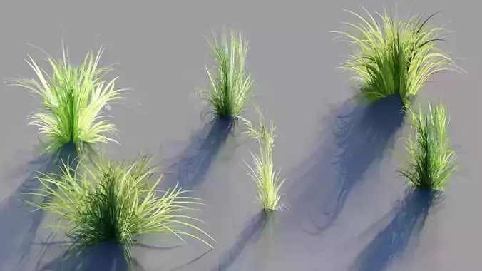 Low Poly Grass pack - 3D Model Low-poly 3D model