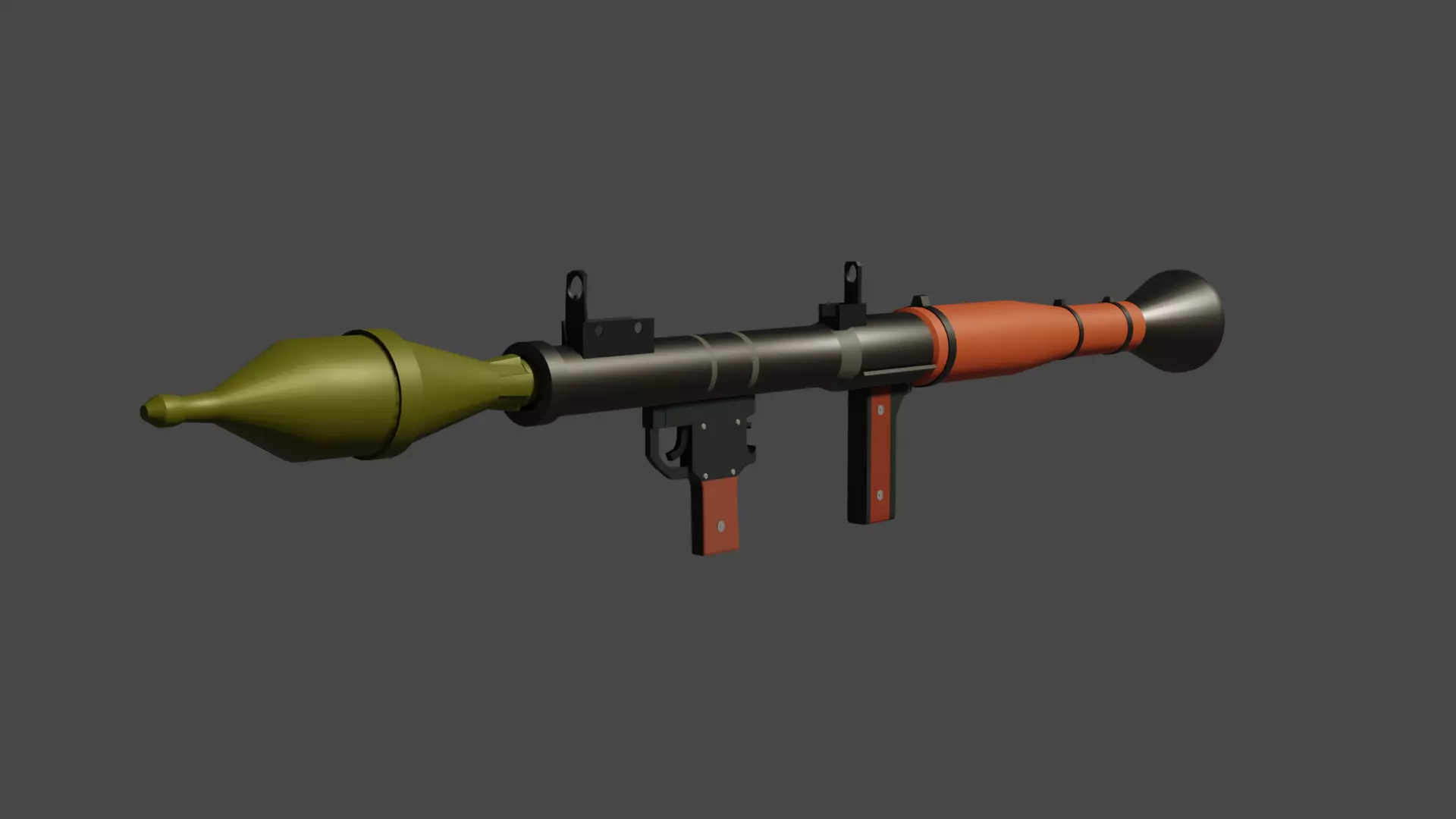 RPG-7 Low Poly 3D Model Free low-poly 3D model
