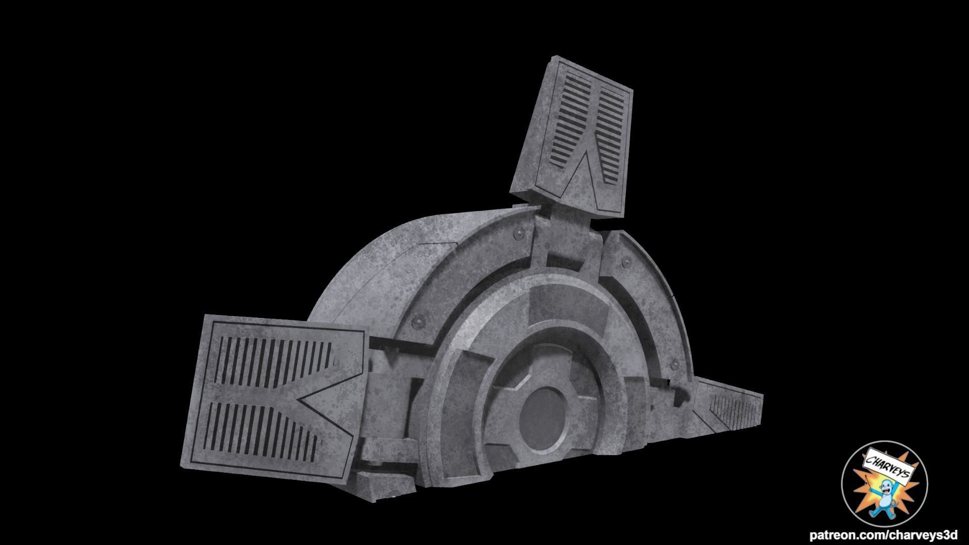 Star Wars AT AT Foot Reys Home Diorama for action figures 3D print model_3