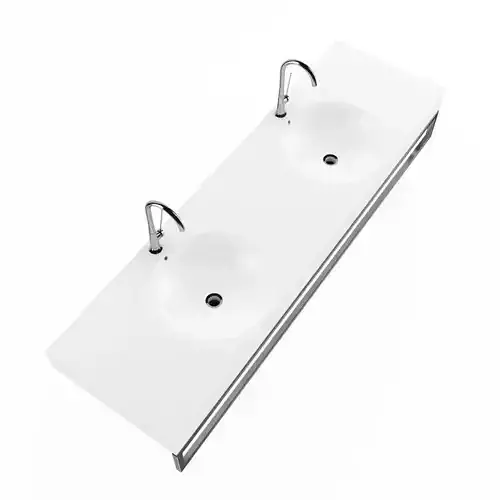 Double Square Bathroom Sink