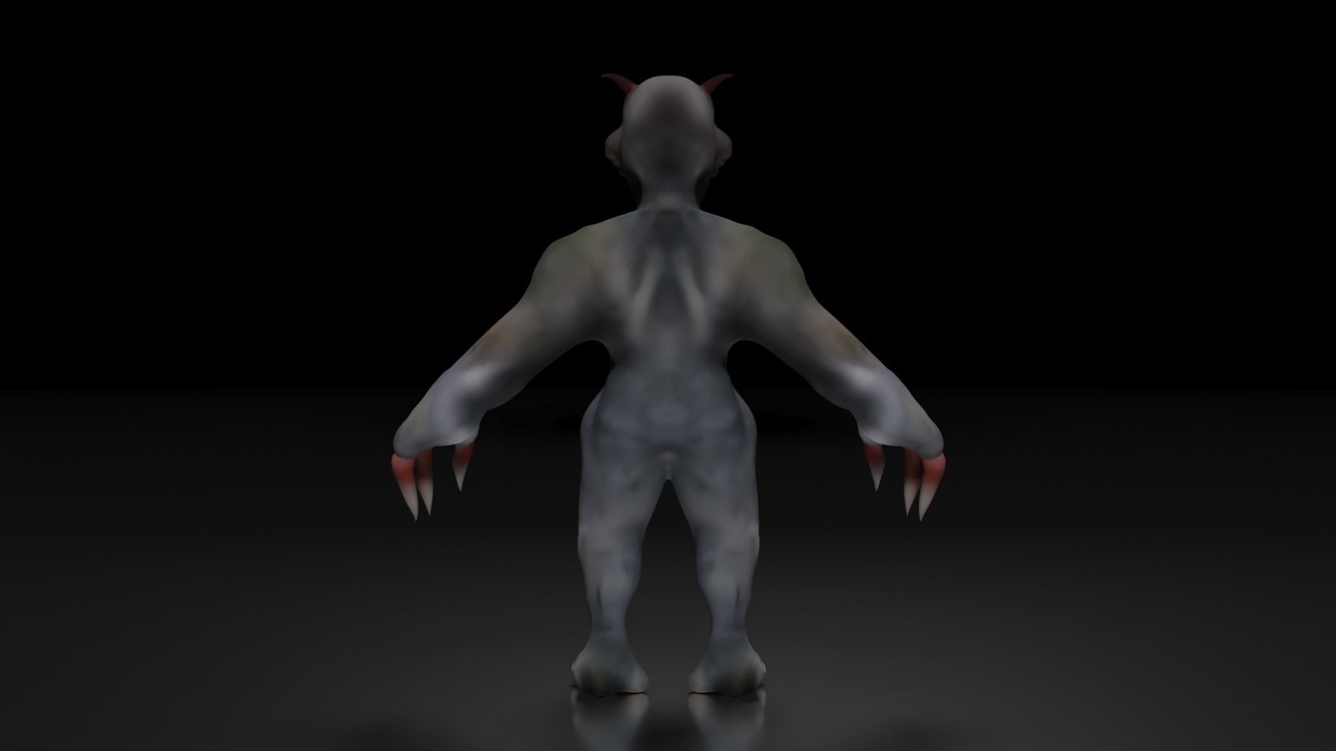 Horror monster model AAA Low-poly Low-poly 3D model_2
