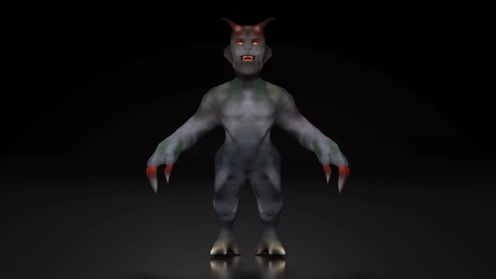 Horror monster model AAA Low-poly Low-poly 3D model_0