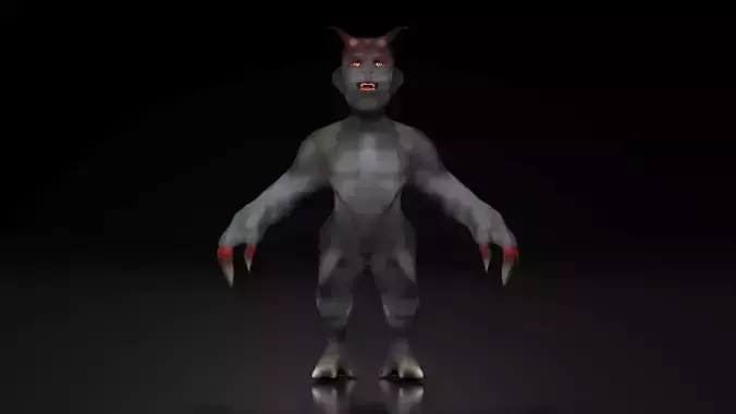 Horror monster model AAA Low-poly Low-poly 3D model