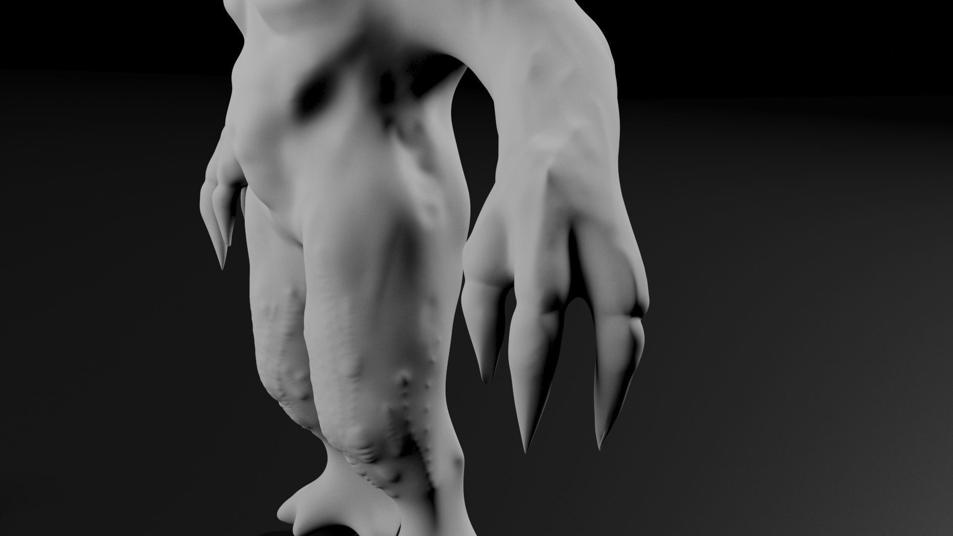 Horror monster model AAA Low-poly Low-poly 3D model_5