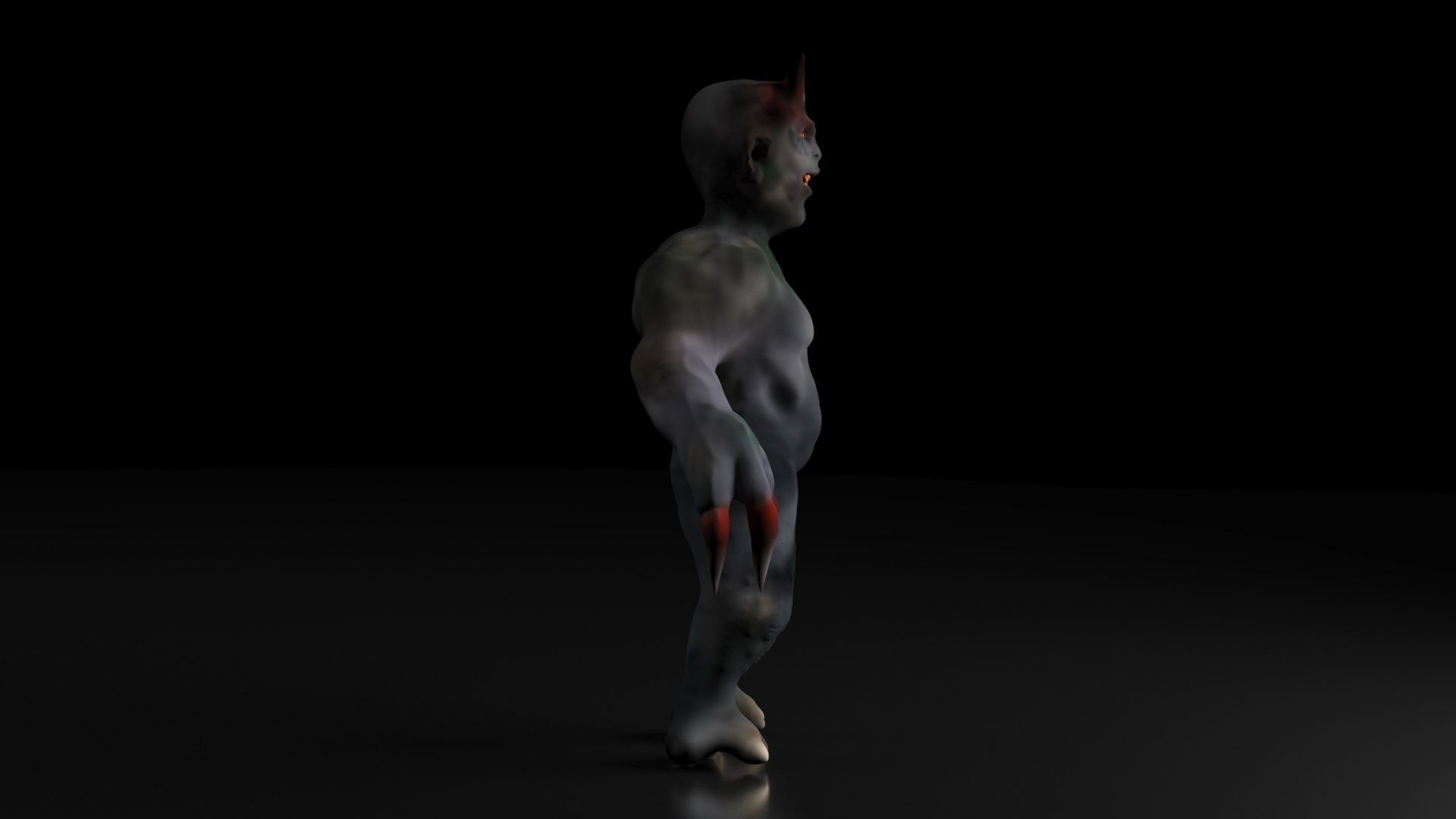 Horror monster model AAA Low-poly Low-poly 3D model_1