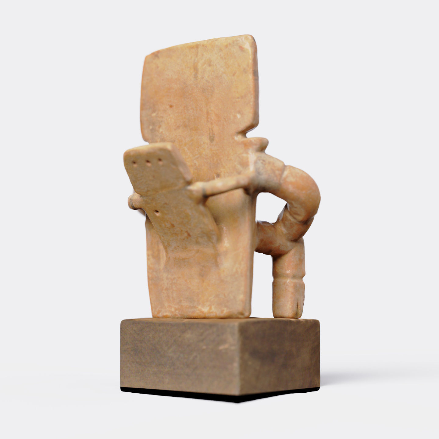 Quimbaya Seated Figure 3D model_4