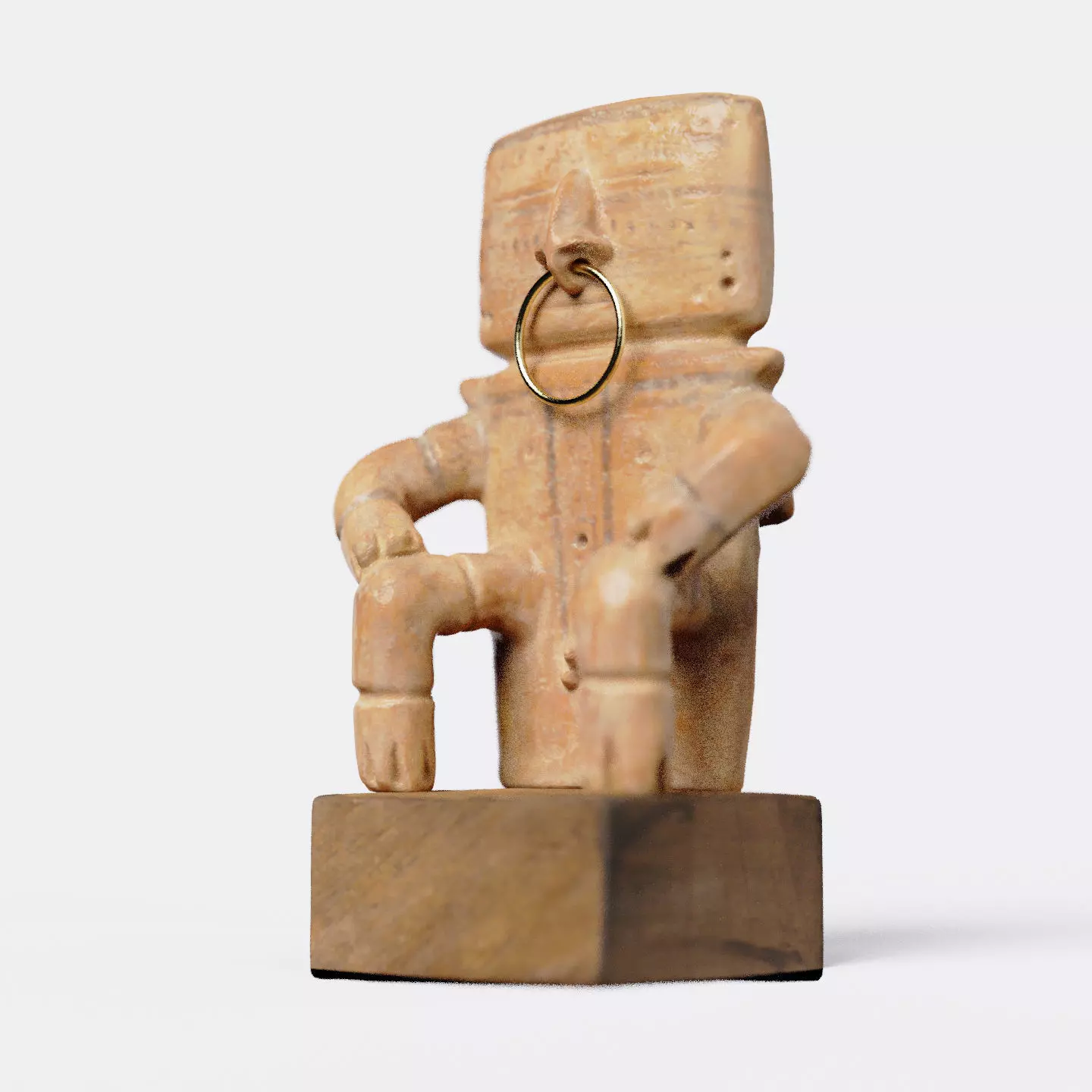 Quimbaya Seated Figure 3D model_0