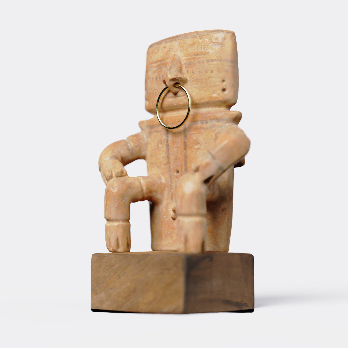 Quimbaya Seated Figure 3D model_3