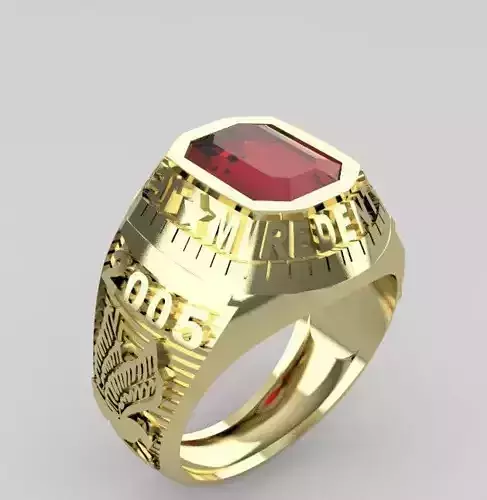 anillo grados cristo redentor 14 gramos talla 10 3D print model