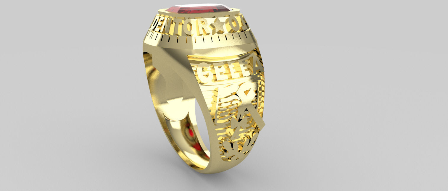 anillo grados cristo redentor 14 gramos talla 10 3D print model_4
