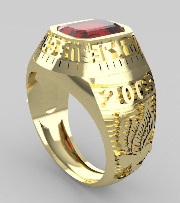 anillo grados cristo redentor 14 gramos talla 10 3D print model_1
