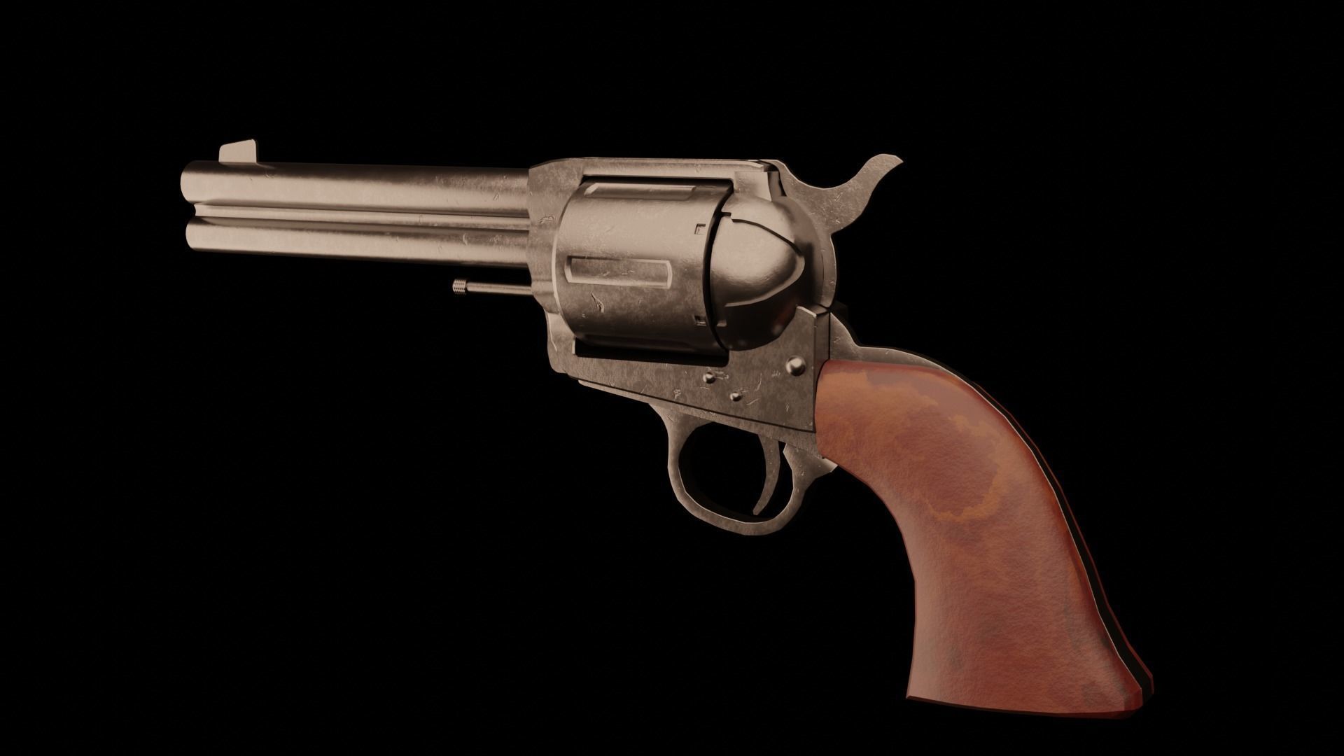 Remington Model 1890 Low-poly 3D model_1