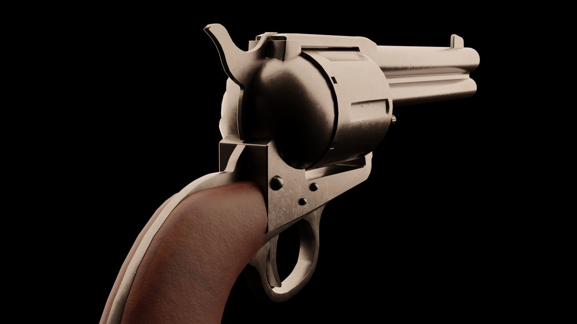 Remington Model 1890 Low-poly 3D model_5