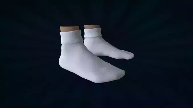 FOOT-004 Rigged Feet Low-poly 3D model