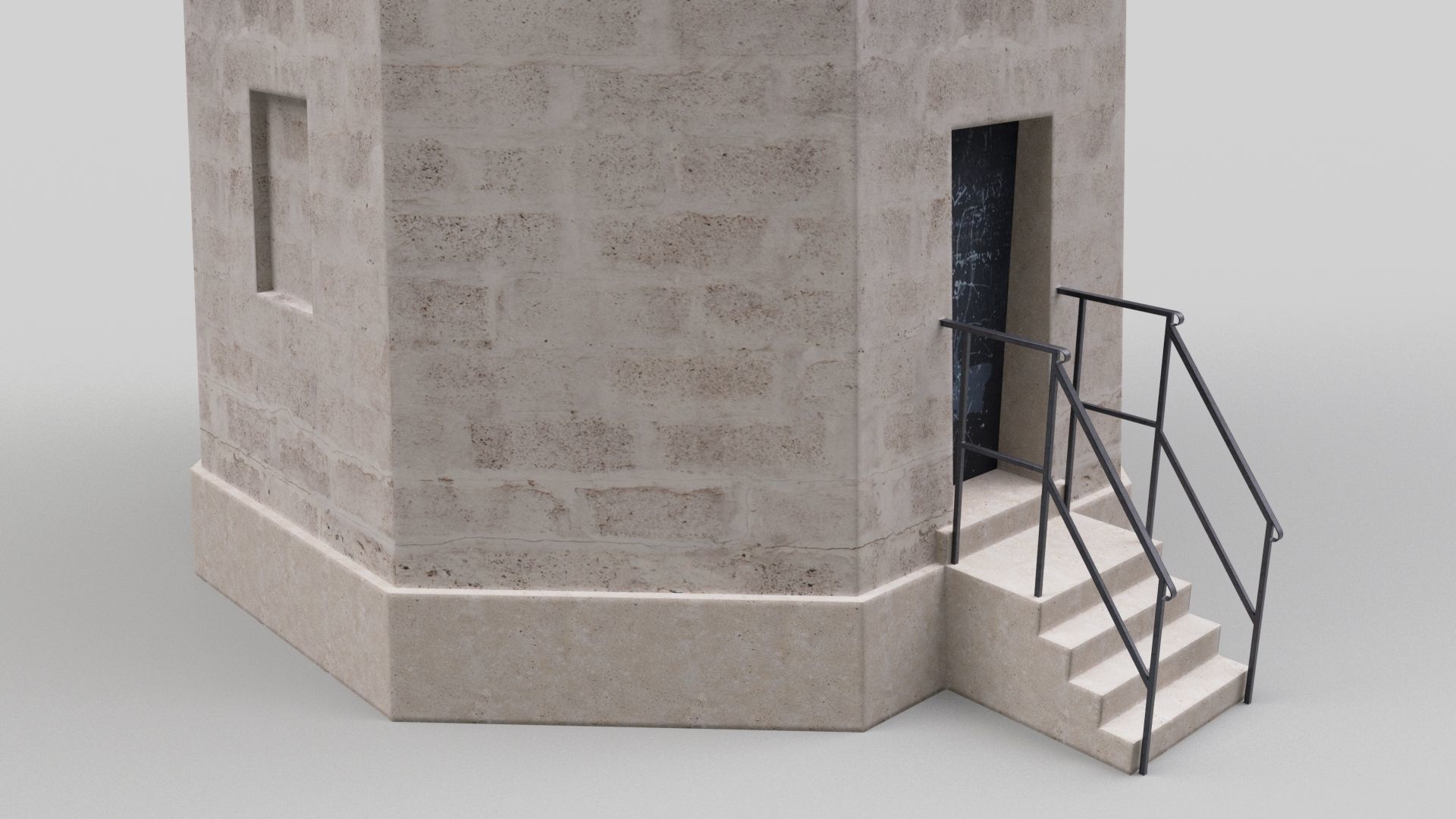 Five Mile Point Lighthouse Low-poly 3D model_4