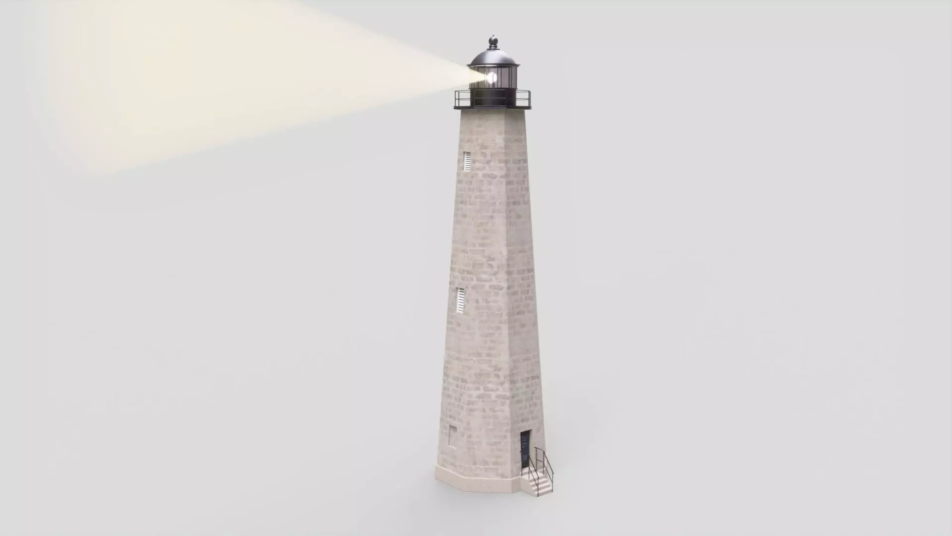 Five Mile Point Lighthouse Low-poly 3D model_0