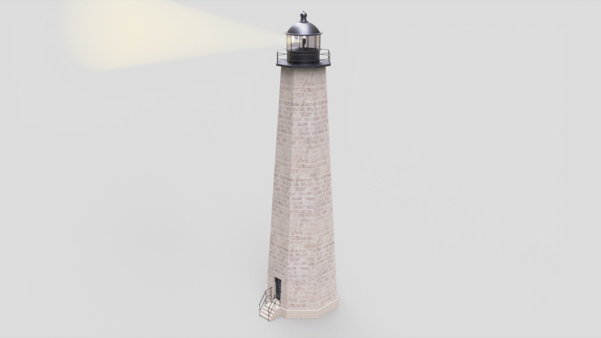 Five Mile Point Lighthouse Low-poly 3D model_2